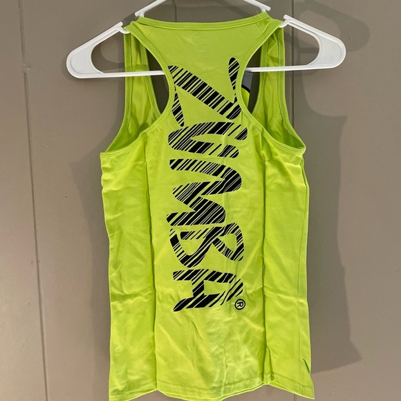 Zumba Fitness Neon green Let Go Tank top - Picture 3 of 4